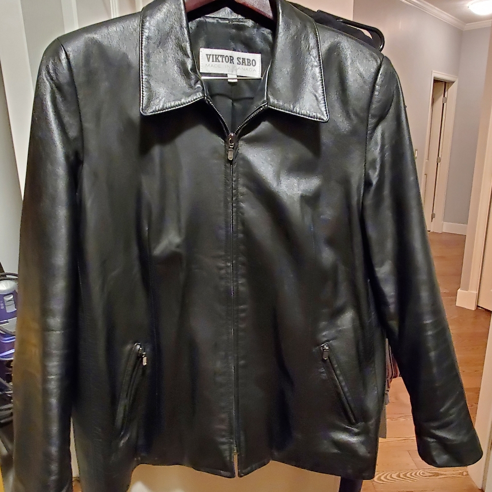 Viktor Sabo Black Leather Jacket